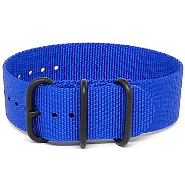 Single Piece Blue Ballistic Nylon Military Strap PVD Main By DaLuca Straps.
