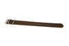 Single Piece Brown Ballistic Nylon Military Watch Band Matte By DaLuca Straps.