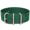 Single Piece Green Ballistic Nylon Military Strap Matte By DaLuca Straps.