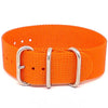Single Piece Orange Ballistic Nylon Military Strap Matte By DaLuca Straps.