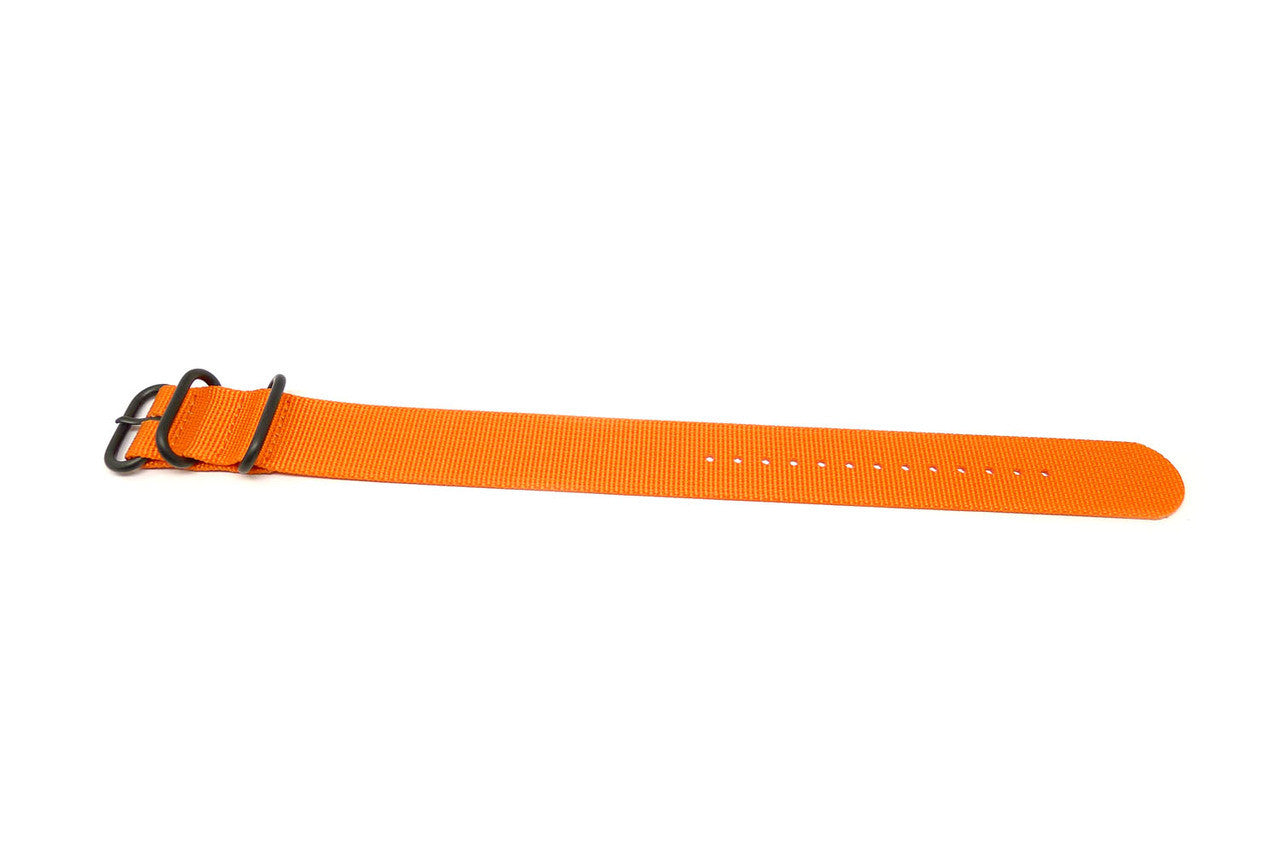 Single Piece Orange Ballistic Nylon Military Strap PVD Main By DaLuca Straps.