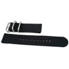Two Piece Ballistic Nylon Watch Strap Black By DaLuca Straps.