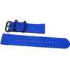 Two Piece Ballistic Nylon Watch Strap Blue PVD By DaLuca Straps.