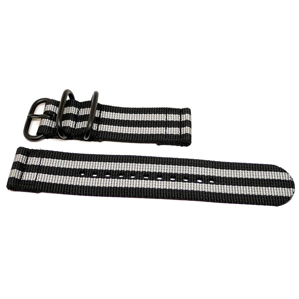 Two Piece Ballistic Nylon Watch Strap Bond PVD By DaLuca Straps.