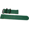 Two Piece Ballistic Nylon Watch Strap Green PVD By DaLuca Straps.