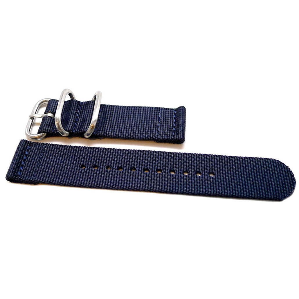 Navy Two Piece Ballistic Nylon Military Band Matte By DaLuca Straps.