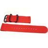 Two Piece Ballistic Nylon Watch Strap Red PVD Buckle By DaLuca Straps.