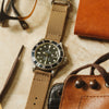 Sand Two Piece Ballistic Nylon Military Band Matte By DaLuca Straps.