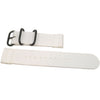 Two Piece Ballistic Nylon Watch Strap White PVD By DaLuca Straps.