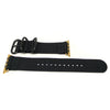 Nylon Apple Watch Strap Black Gold Adapter DaLuca Straps.