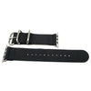 Nylon Apple Watch Strap Black Matte Adapter DaLuca Straps.
