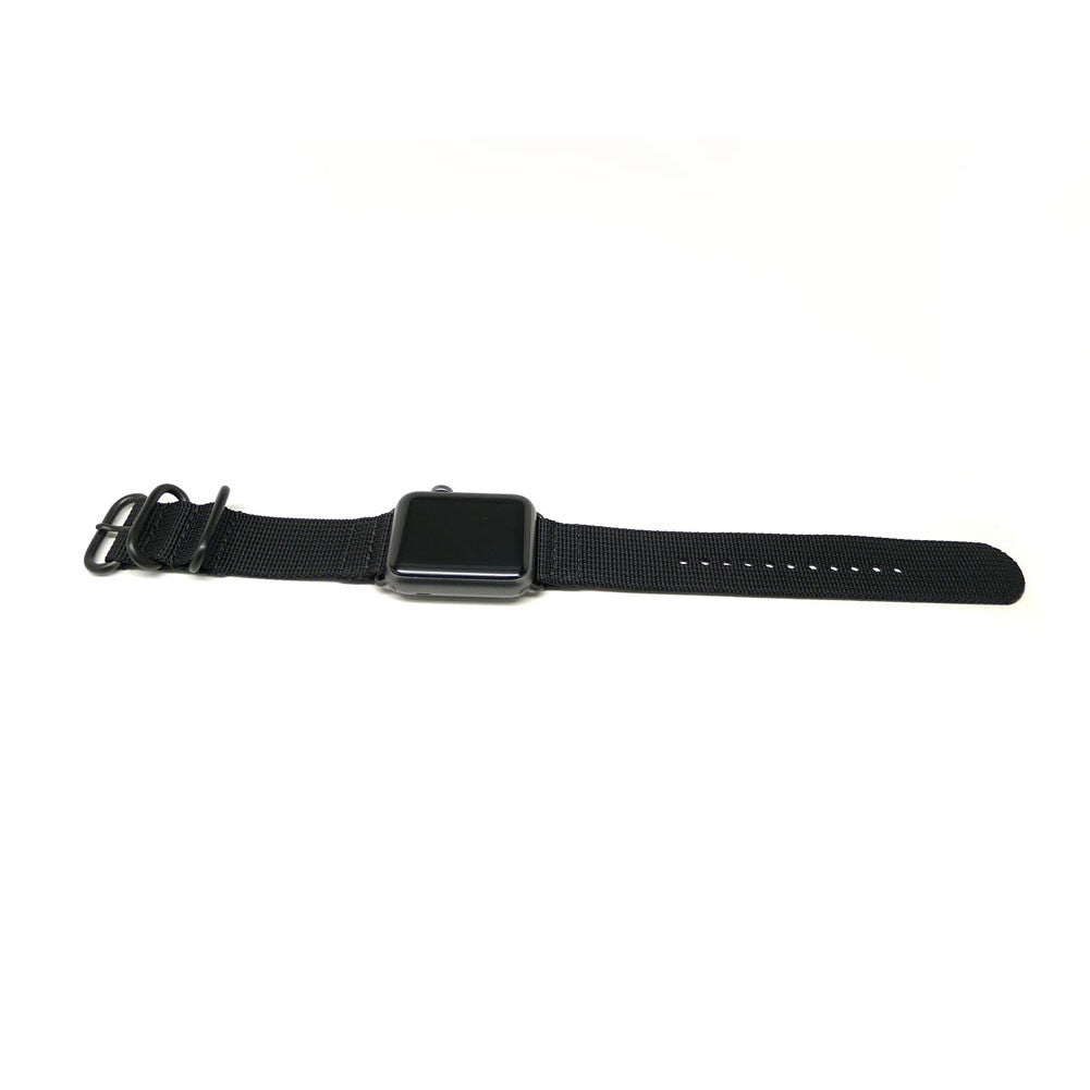 Nylon Apple Watch Strap Black DaLuca Straps.