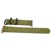 Nylon Apple Watch Strap Olive Rose Gold Adapter DaLuca Straps.