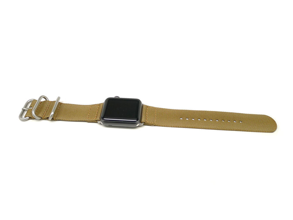 Nylon Apple Watch Strap Sand Matte Adapter DaLuca Straps.