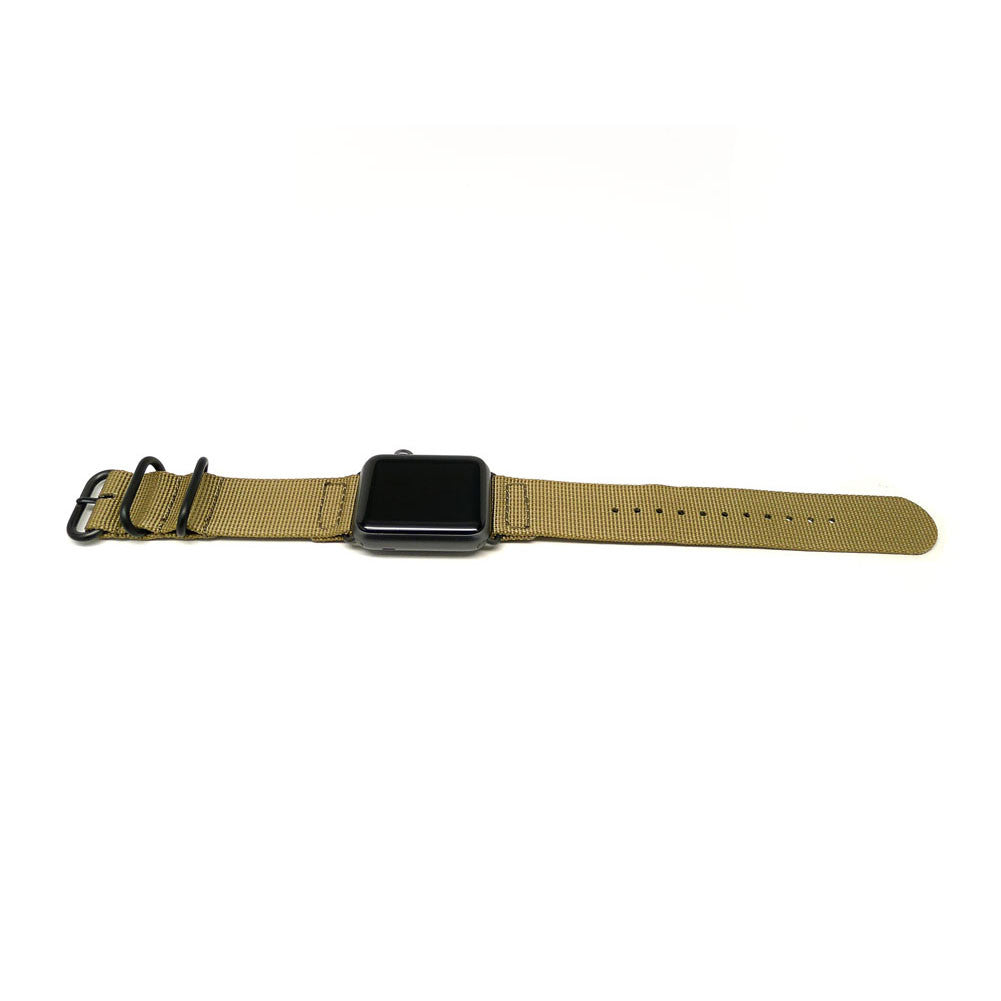 Nylon Apple Watch Strap Wrist Sand Space Grey Adapter DaLuca Straps.