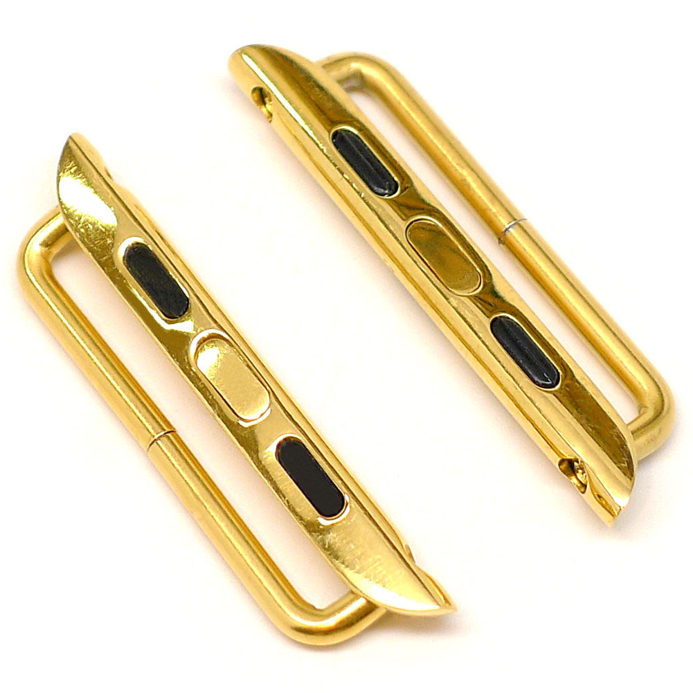 Nylon Apple Watch Strap Gold Adapter DaLuca Straps.