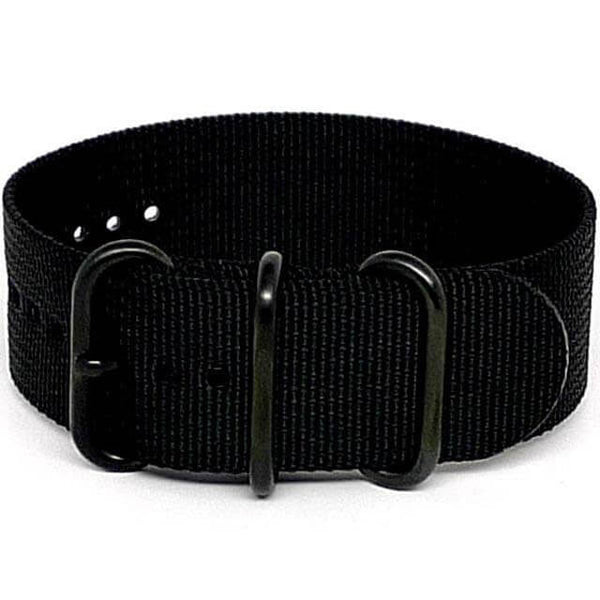 Ballistic Nylon Military 1 Piece Watch Strap - (PVD Buckle) Military Watch Straps