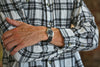 Braided Nylon Perlon Watch Strap Black PVD Buckle By DaLuca Straps.