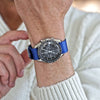 Single Piece Blue Ballistic Nylon Military Strap Matte By DaLuca Straps.