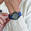 Single Piece Blue Ballistic Nylon Military Strap PVD Main By DaLuca Straps.