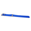 Blue Ballistic Nylon Military Watch Strap With A Matte Silver Buckle By DaLuca Straps.