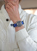 Blue Ballistic Nylon Military Watch Strap With A PVD Buckle By DaLuca Straps.