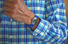 Braided Nylon Perlon Watch Strap Blue Polished Buckle Main By DaLuca Straps.