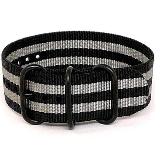 Bond Ballistic Nylon Military Single Piece Strap On A PVD Buckle By DaLuca Straps.