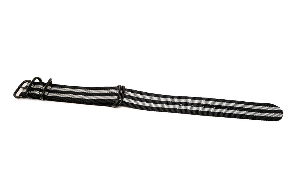 Bond Ballistic Nylon Military Watch Strap With A PVD Buckle By DaLuca Straps.