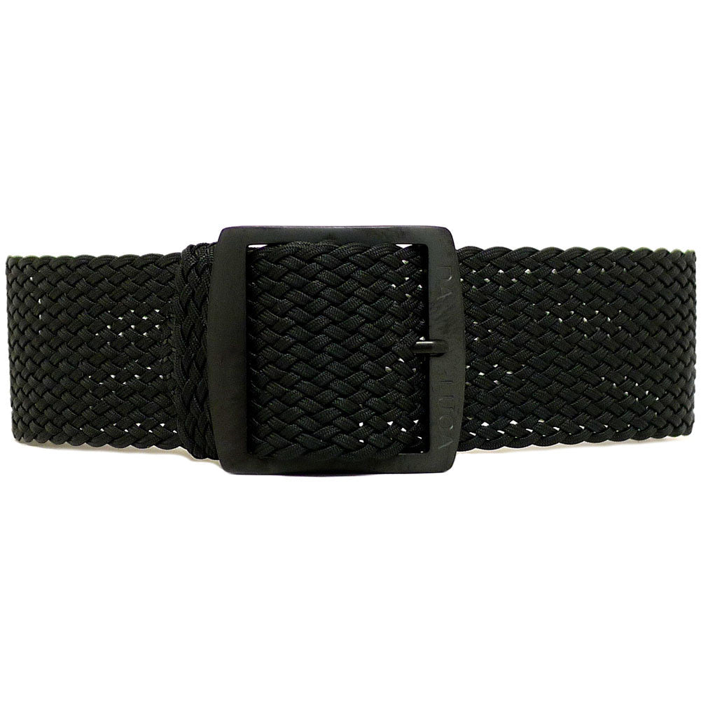 Braided Nylon Perlon Watch Strap Black PVD Buckle By DaLuca Straps.