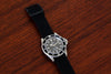 Braided Nylon Perlon Watch Strap Black PVD Buckle By DaLuca Straps.