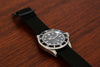 GorgeousBraided Nylon Perlon Watch Strap Black PVD Buckle By DaLuca Straps.