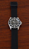 Braided Nylon Perlon Watch Strap Black PVD Buckle By DaLuca Straps.
