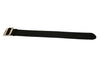 Braided Nylon Perlon Watch Strap Black Polished Buckle Long By DaLuca Straps.