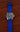 Braided Nylon Perlon Watch Strap Blue Blue PVD Buckle Long By DaLuca Straps.
