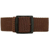 Braided Nylon Perlon Watch Strap Brown PVD Buckle By DaLuca Straps.