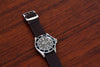 Braided Nylon Perlon Watch Strap Brown Polished Buckle Main By DaLuca Straps.