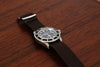 Braided Nylon Perlon Watch Strap Brown Polished Buckle Main By DaLuca Straps.