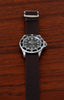 Braided Nylon Perlon Watch Strap Brown Polished Buckle Main By DaLuca Straps.