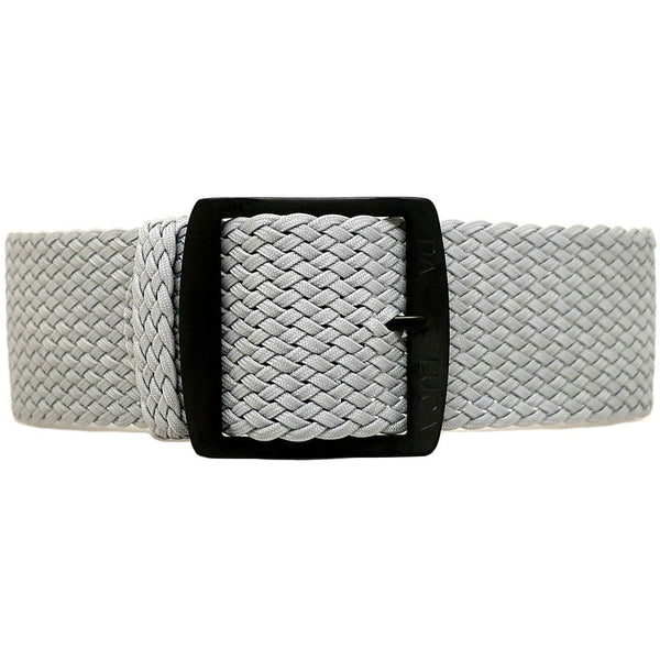 A Superb Braided Nylon Perlon Watch Strap Grey PVD Buckle By DaLuca Straps.
