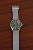 Braided Nylon Perlon Watch Strap Grey Polished Buckle Main By DaLuca Straps.