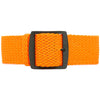 Braided Nylon Perlon Watch Strap Orange PVD Buckle By DaLuca Straps.