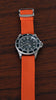 Stunning Braided Nylon Perlon Watch Strap Orange Polished Buckle Main By DaLuca Straps.