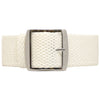 Braided Nylon Perlon Watch Strap White Polished Buckle Main By DaLuca Straps.