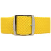 Braided Nylon Perlon Watch Strap Yellow Polished Buckle Main By DaLuca Straps.