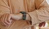 Brown Ballistic Nylon Military Watch Strap With A Matte Silver Buckle By DaLuca Straps.
