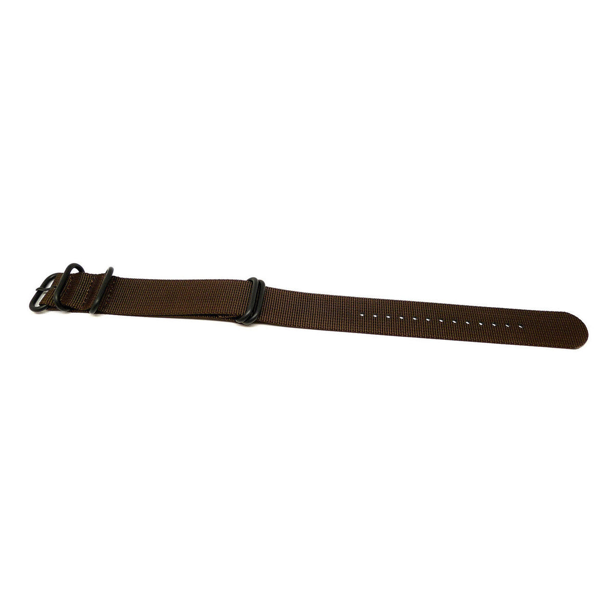 Brown Ballistic Nylon Military Watch Strap With A PVD Buckle By DaLuca Straps.
