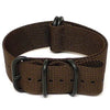 Brown Ballistic Nylon Military Watch Strap With A PVD Buckle By DaLuca Straps.