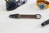 Keychain Made From Genuine Horween Brown Chromexcel Leather and Black PVD Hardware by DaLuca Straps.