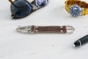 Keychain Made From Genuine Horween Brown Chromexcel Leather and Black Polished Hardware by DaLuca Straps.